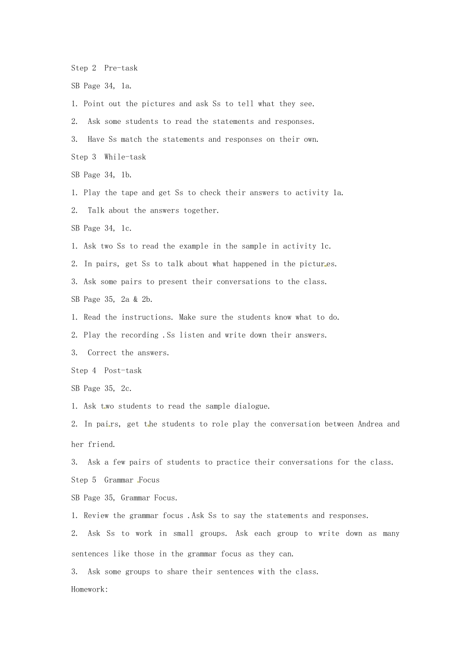 湖北省十堰市东风四中八年级英语上册 Unit 5 If you go to the party， you’ll have a great time!教案 人教新目标版_第2页