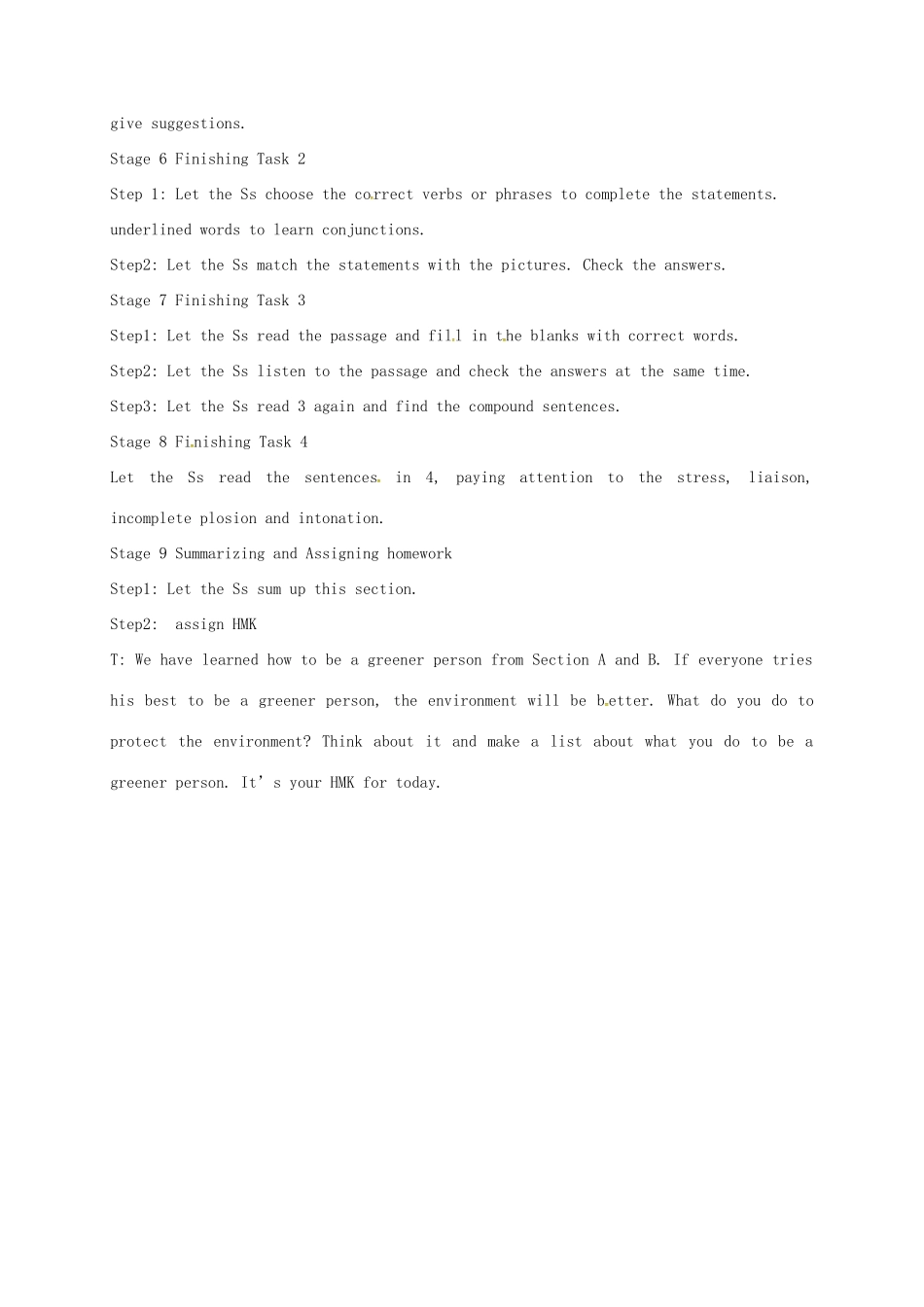 福建省泉州市安溪县九年级英语上册 Unit 2 Saving the earth Topic 3 What can we do to protect the environment Section B教案 （新版）仁爱版-（新版）仁爱版初中九年级上册英语教案_第2页