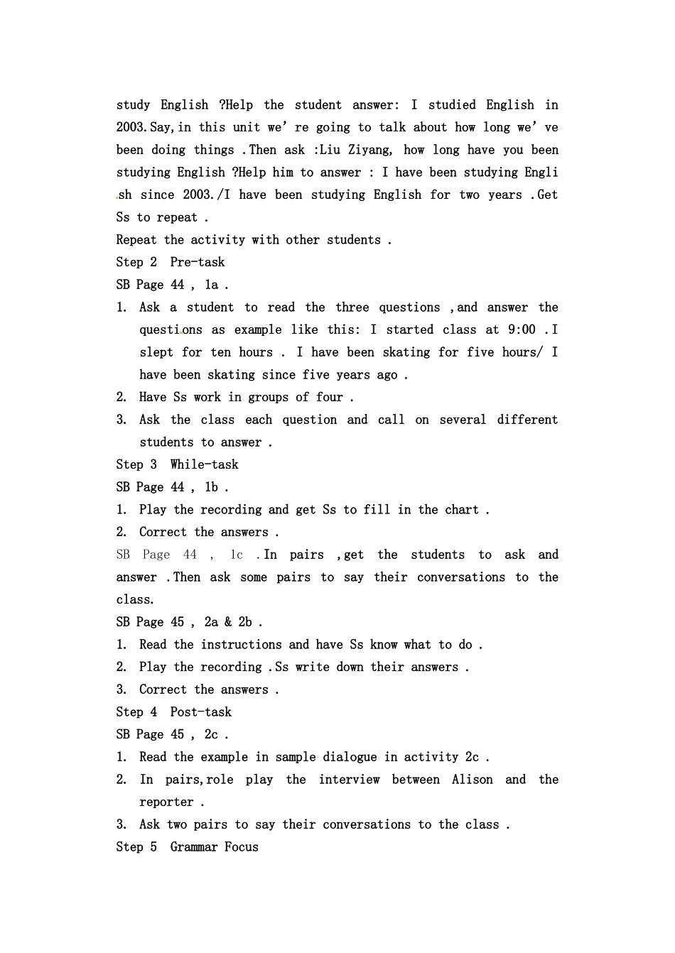 辽宁省丹东七中八年级英语下册《Unit 6 How long have you been collecting shell》教案 人教新目标板_第2页