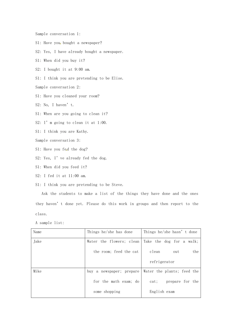 河南省南乐县张果屯乡中学九年级英语《Unit 14 Have you packed yet？：Period 2》教案 人教新目标版_第3页
