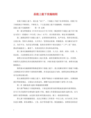 县能上能下实施细则 