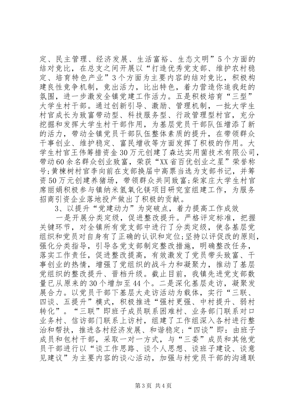 乡镇加强基层组织建设工作总结 _第3页