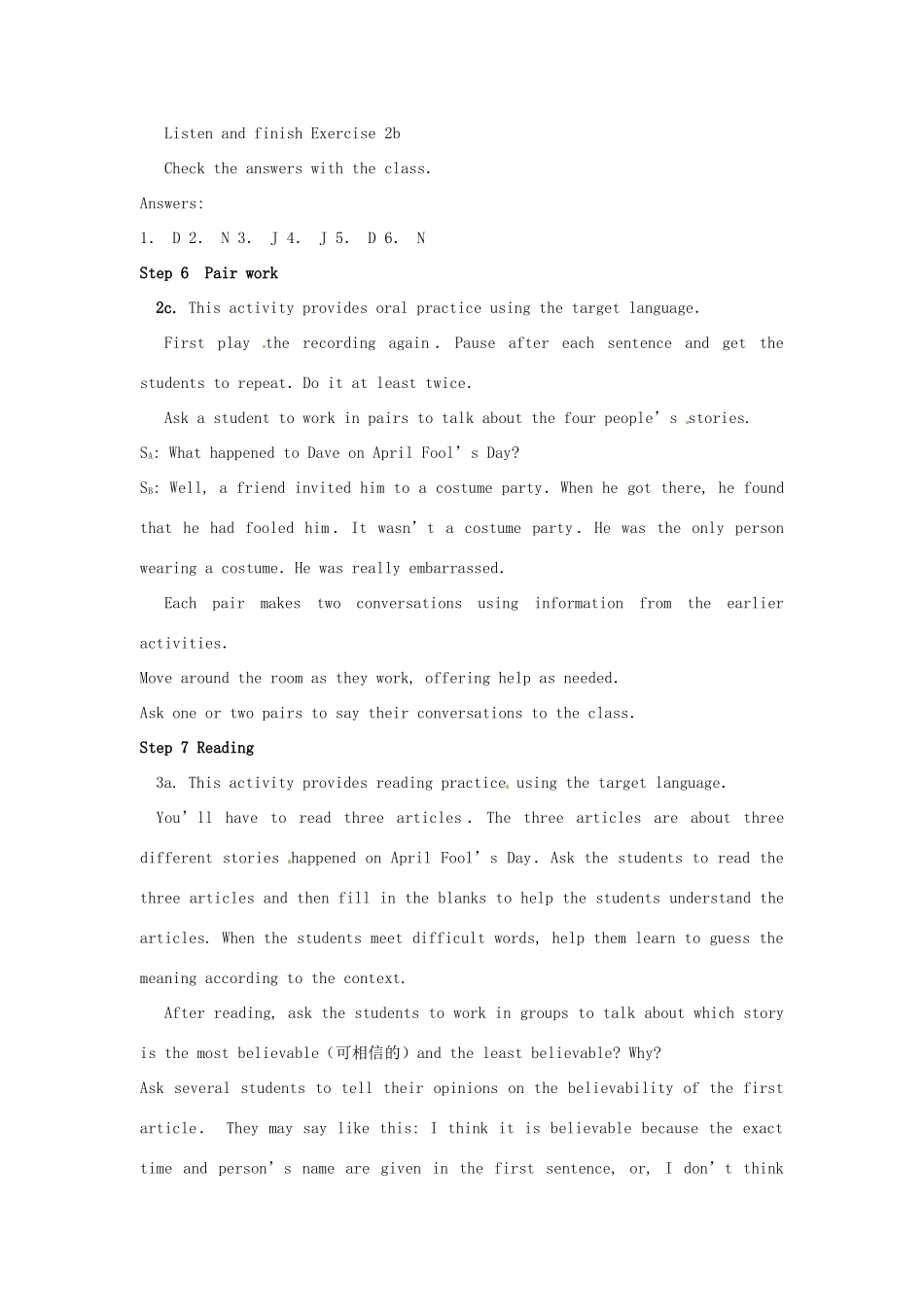 河南省南乐县张果屯乡中学九年级英语《Unit 10 By the time I got outside, the bus had already left：Period 2》教案 人教新目标版_第3页