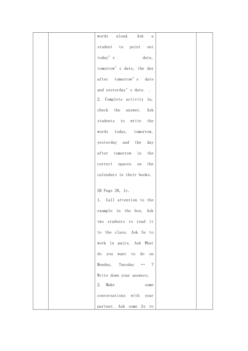 辽宁省凌海市石山初级中学八年级英语上册 Unit 5 Can you come to my party（第3课时）教案 人教新目标版_第2页