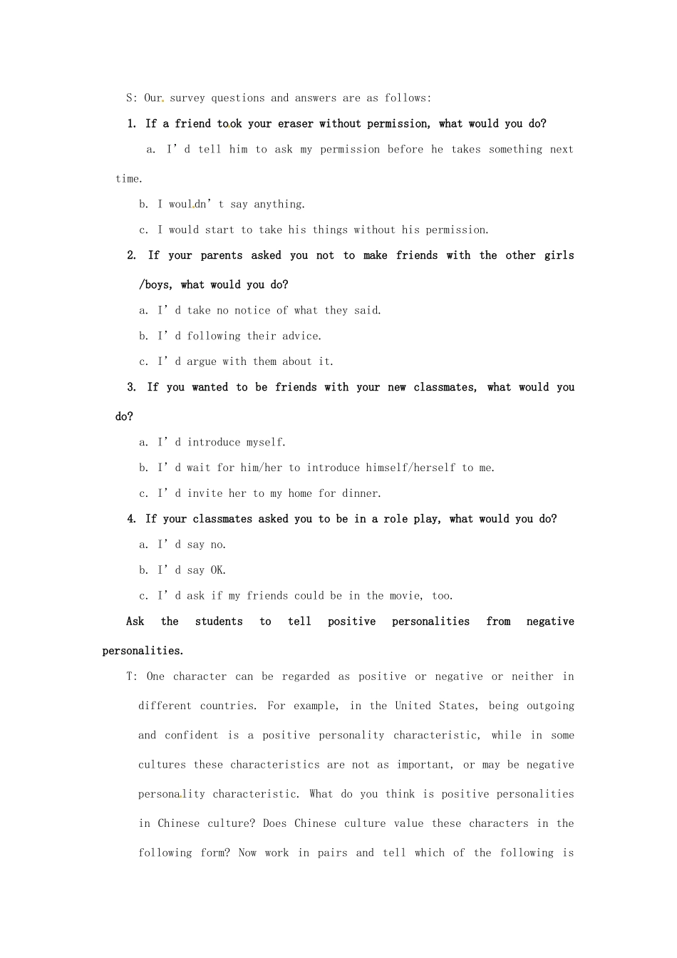 黑龙江省铁力市第五中学九年级英语全册 Unit 4 What would you do Period 4教案 人教新目标版_第2页