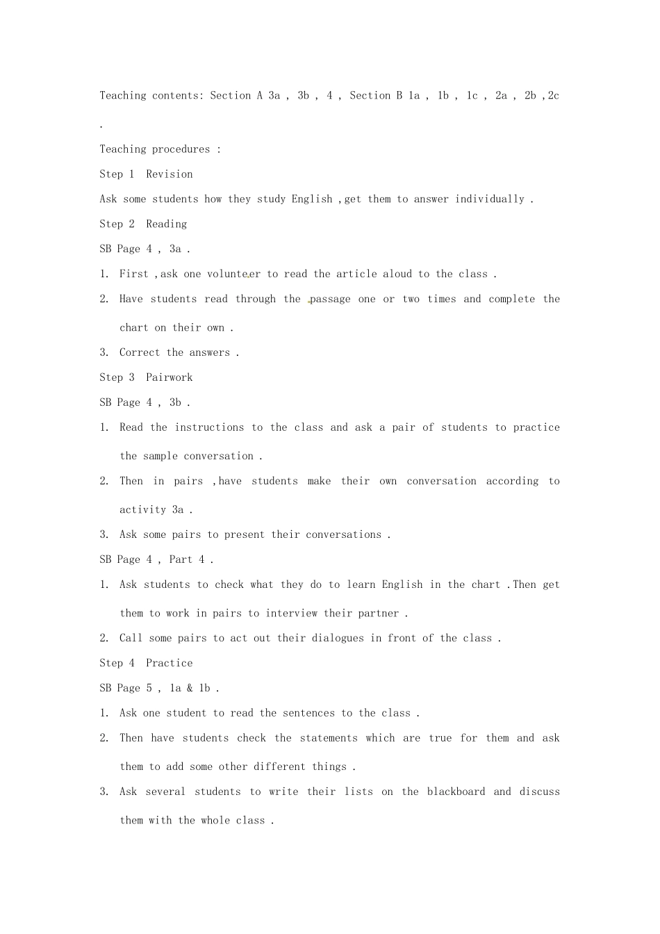 黑龙江虎林八五零农场学校九年级英语下册 unit 1 How do you study for a test_ period2教案 人教新目标版_第3页