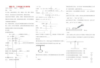 中考物理 课题十四：《力和机械》复习教学案 人教新课标版