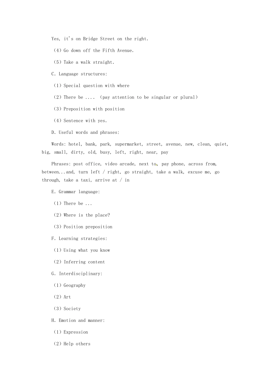 河北省秦皇岛市抚宁县驻操营学区初中七年级英语下册 Unit 2 Where’s the post office教学设计 人教新目标版_第2页