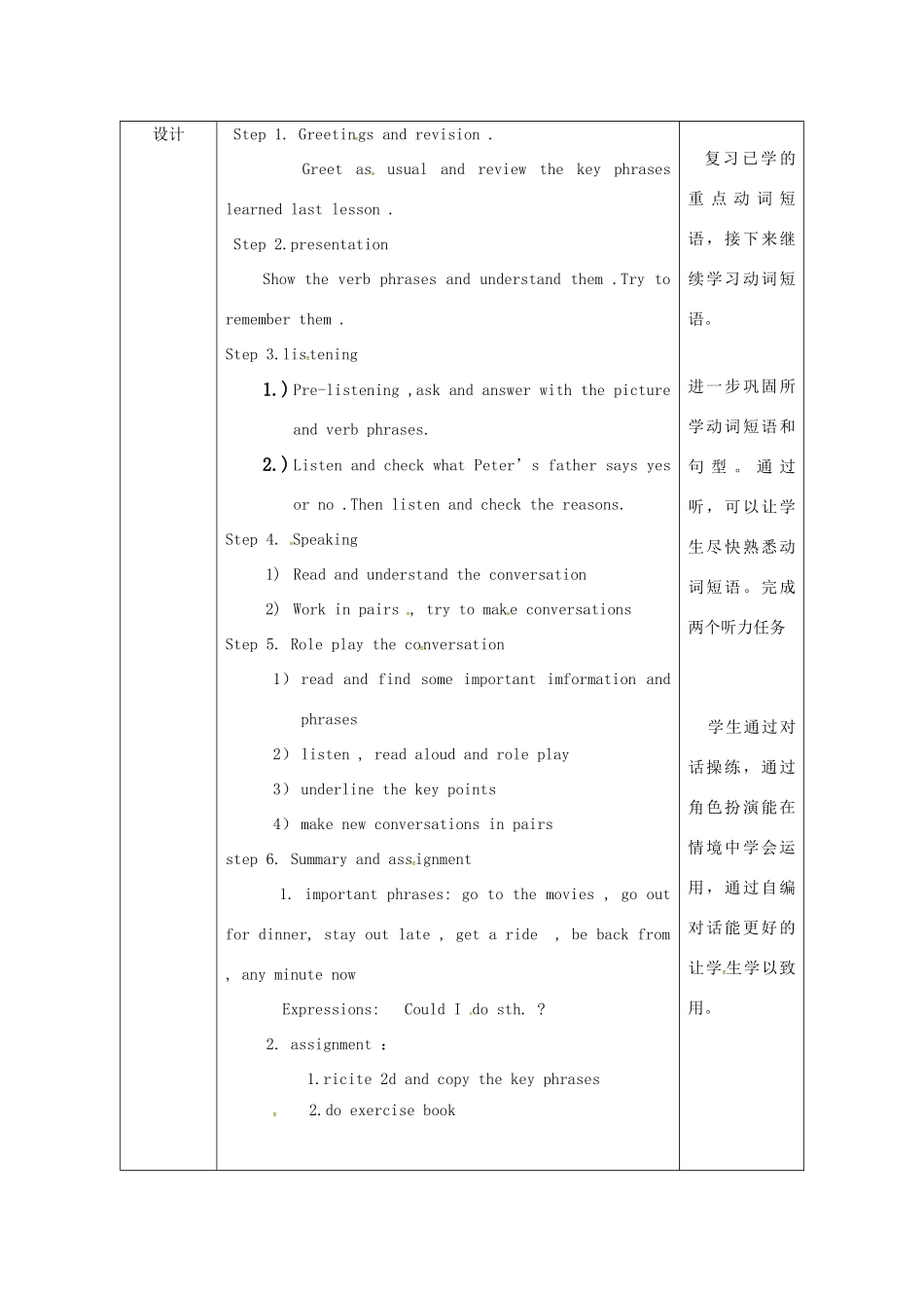 陕西省安康市石泉县池河镇八年级英语下册 Unit 3 Could you please clean your room（第2课时）Section A（2a-2d）教案 （新版）人教新目标版-（新版）人教新目标版初中八年级下册英语教案_第3页