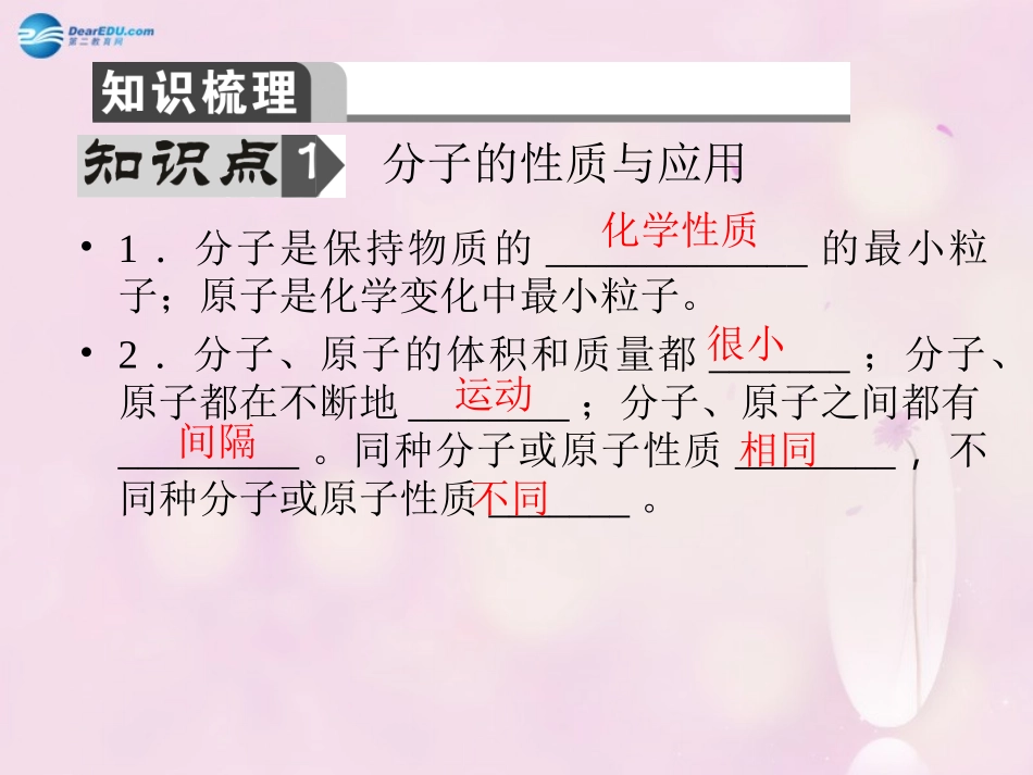 【聚焦中考】陕西省2015中考化学总复习 第9讲 物质的构成课件_第2页