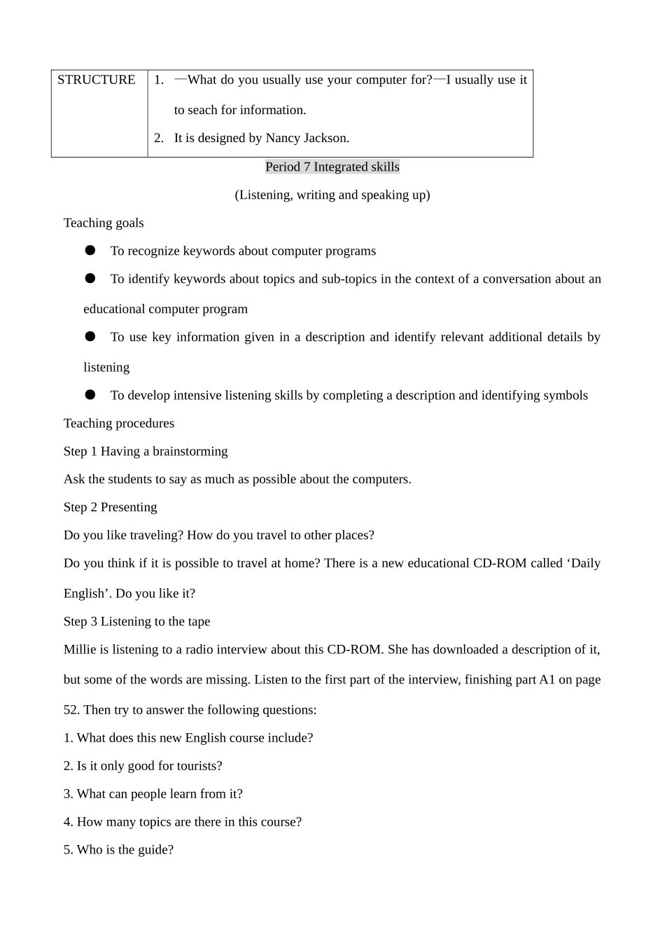 牛津版八年级英语Unit 3 Online travel--Integrated skills [ty]_第2页