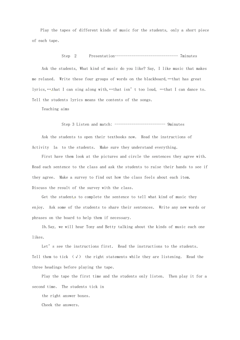 河南省安阳市第三十二中学九年级英语全册《Unit 6 I like music that I can dance to》The 1st Period教案 人教新目标版_第2页