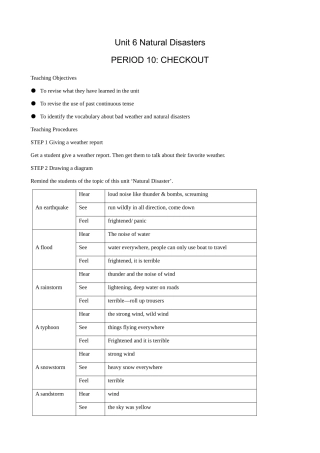 牛津版八年级英语Unit 6 Natural Disasters(10)CHECKOUT