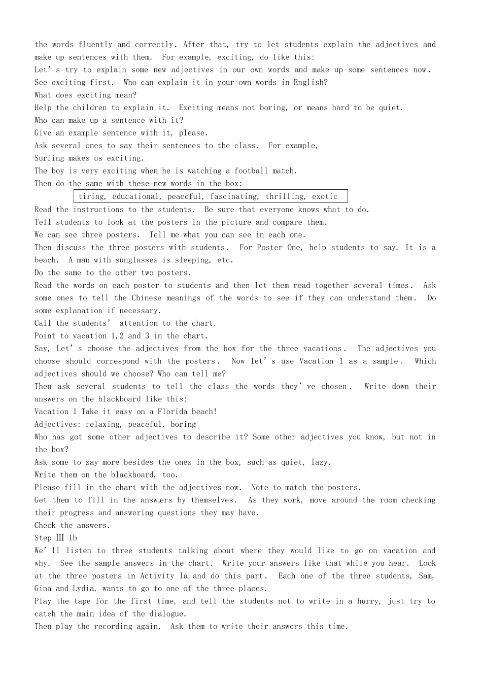 黑龙江虎林八五零农场学校九年级英语下册 Unit 7 Where would you like to visi1教案 人教新目标版_第2页