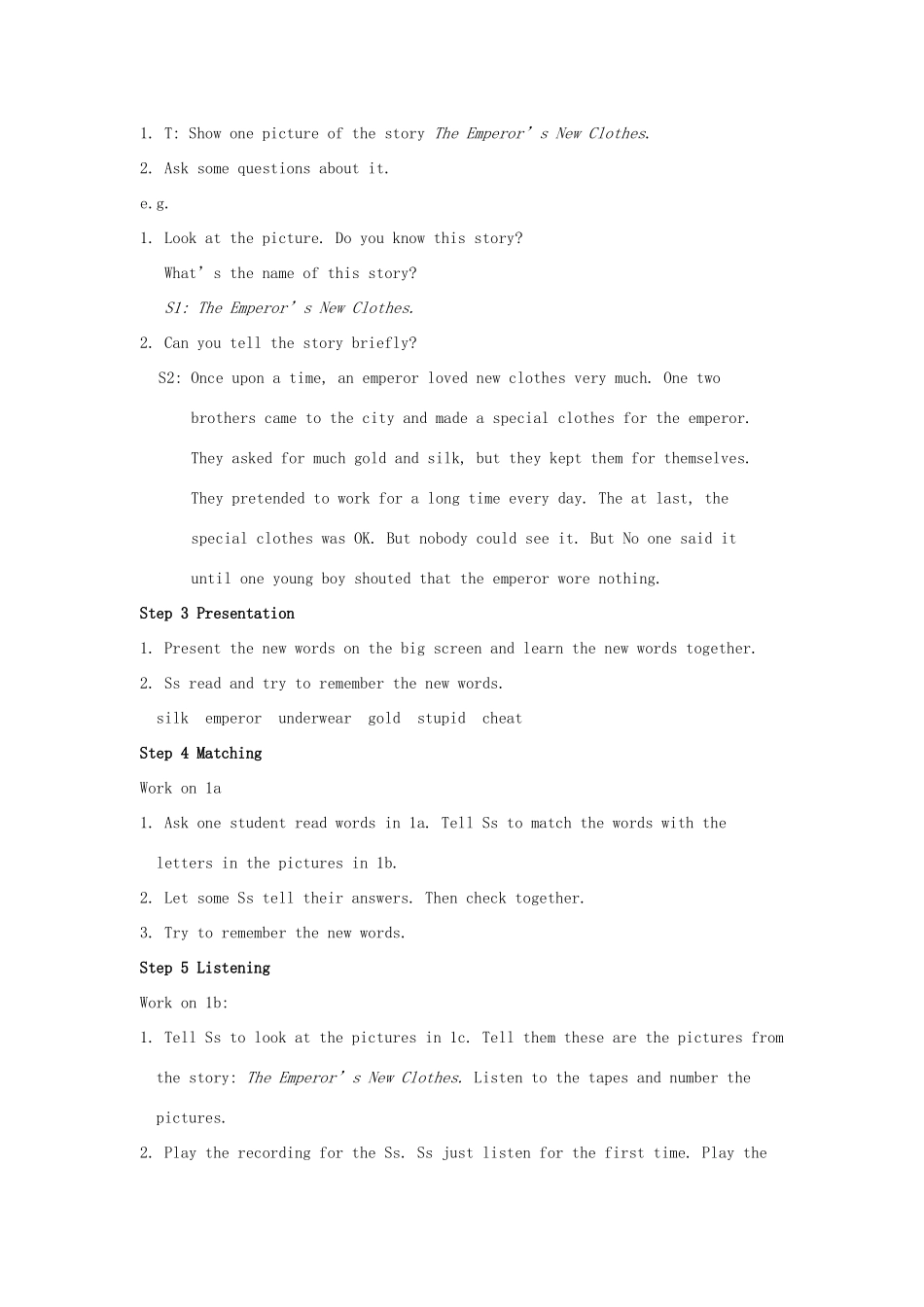 金识源秋八年级英语上册 Unit 4 An old man tried to move the mountains（第5课时）教案 鲁教版五四制-鲁教版五四制初中八年级上册英语教案_第2页