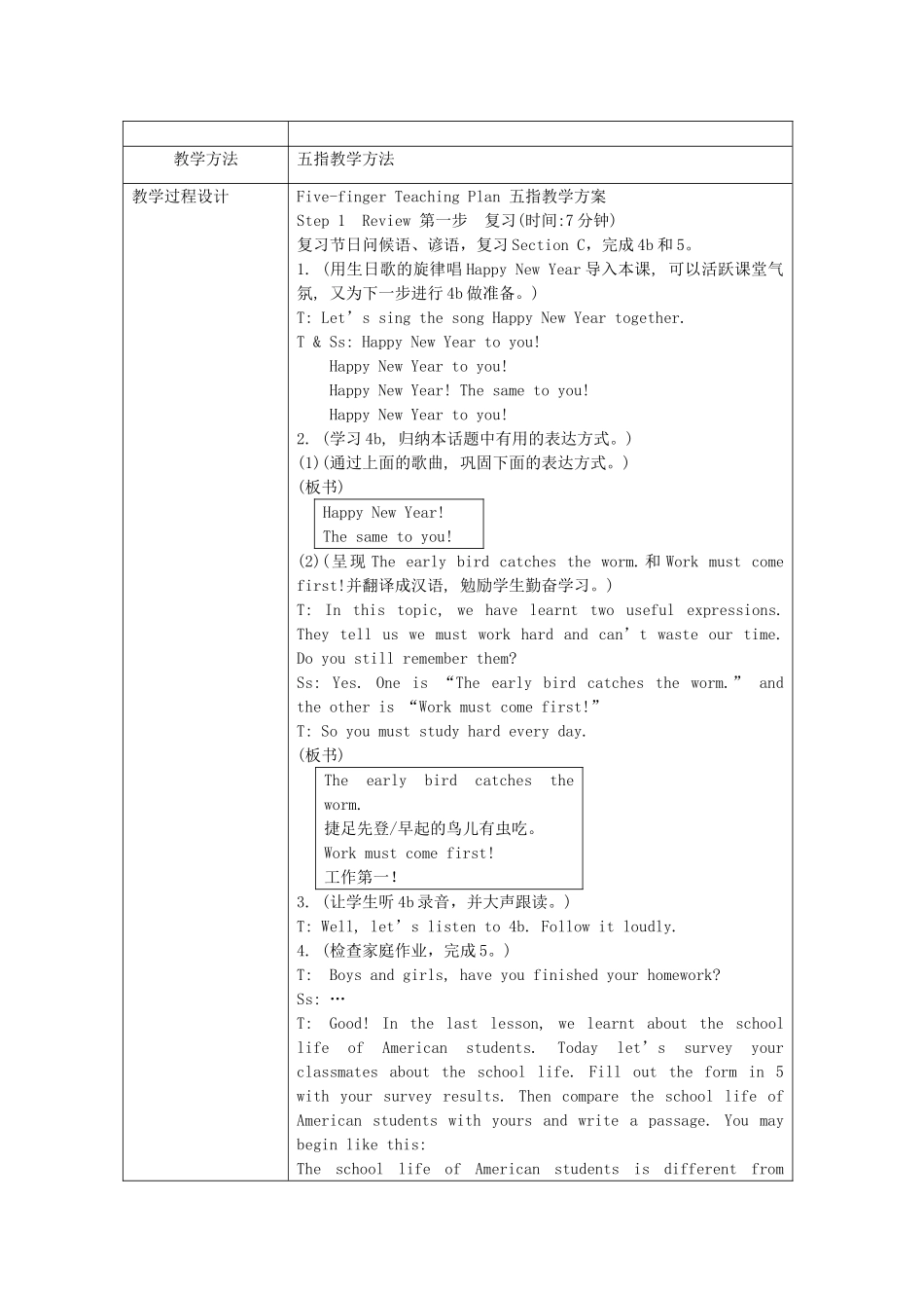 高中七年级英语下册《Unit 5 Our School Life》Topic 1 I usually come to school by subway Section D教案 （新版）仁爱版-（新版）仁爱版初中七年级下册英语教案_第2页