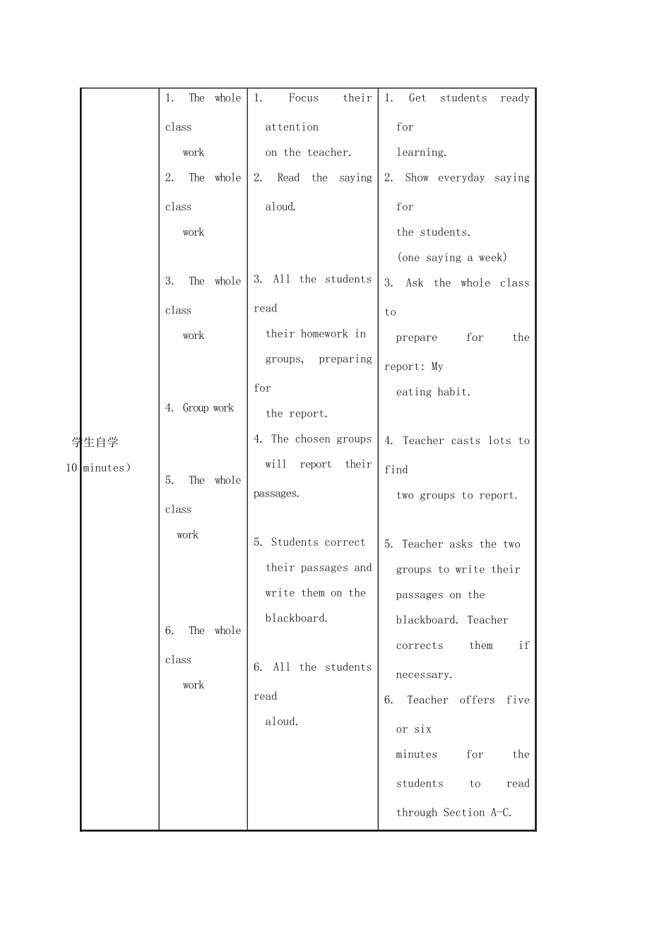 河北省沙河市八年级英语上册 Unit 2 Keeping Healthy Topic 2 I must ask him to give up smoking Section D教案 （新版）仁爱版-（新版）仁爱版初中八年级上册英语教案_第3页