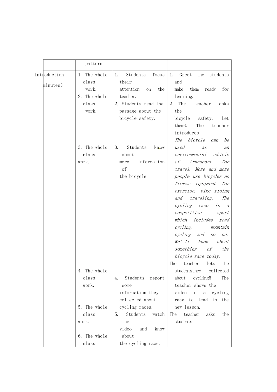 重庆市梁平实验中学八年级英语下册 Unit 6 Enjoying Cycling Topic3 Bicycle riding is good exercise SectionD教案 （新版）仁爱版_第2页