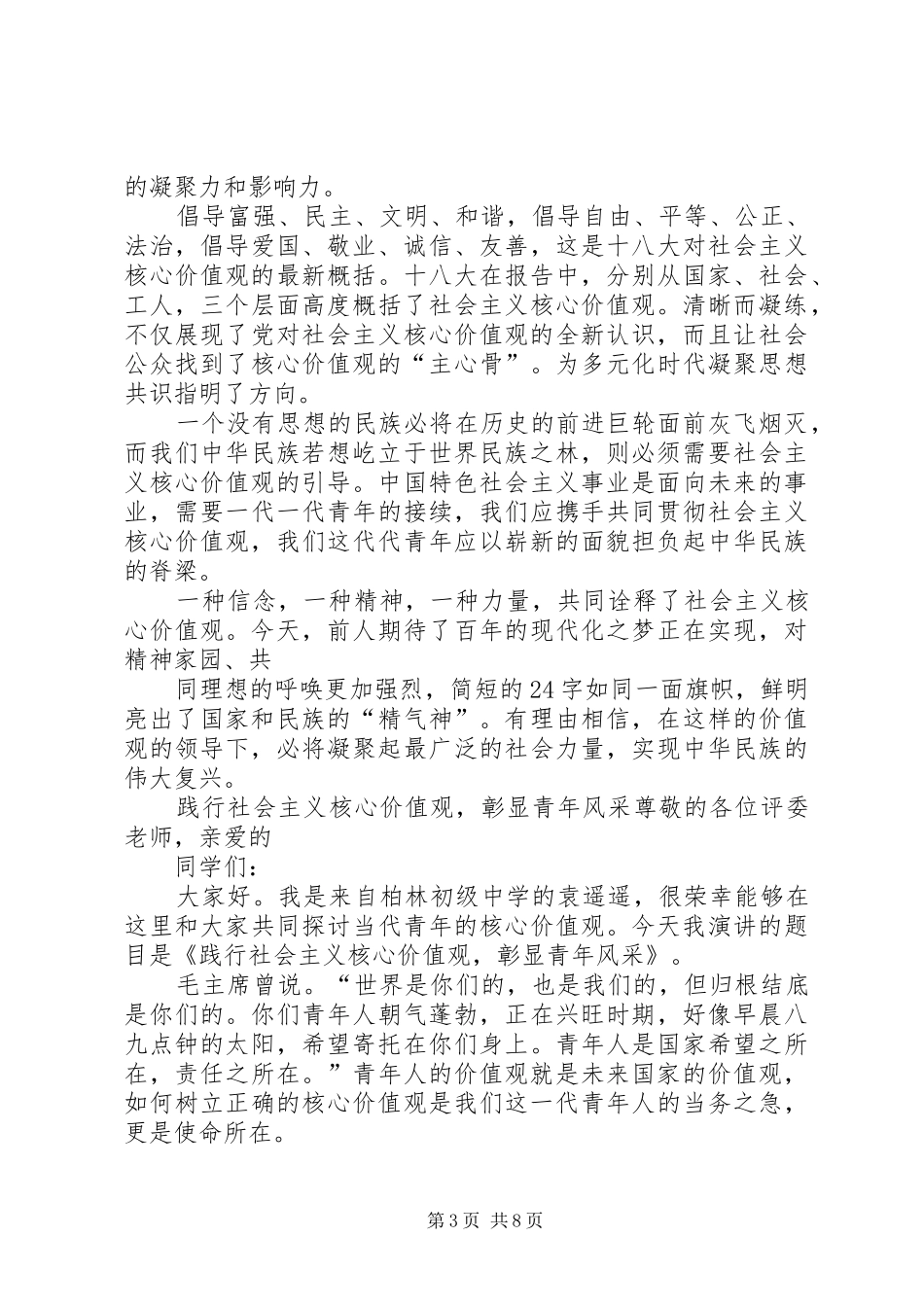 核心价值演讲2篇(6)_第3页