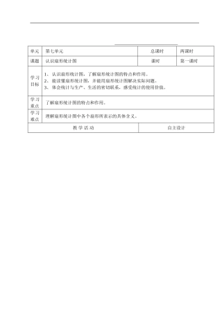 第七单元扇形统计图第八单元