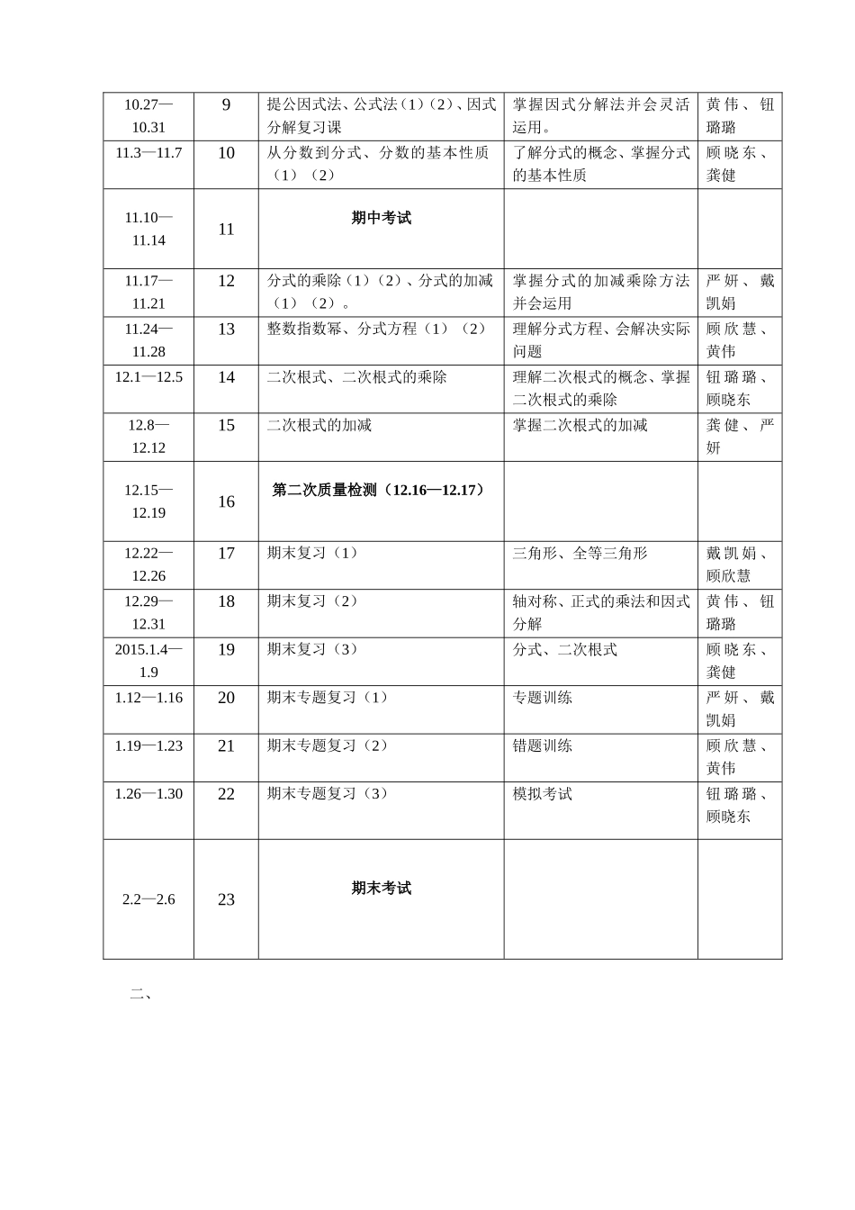 备课组教学计划1_第2页