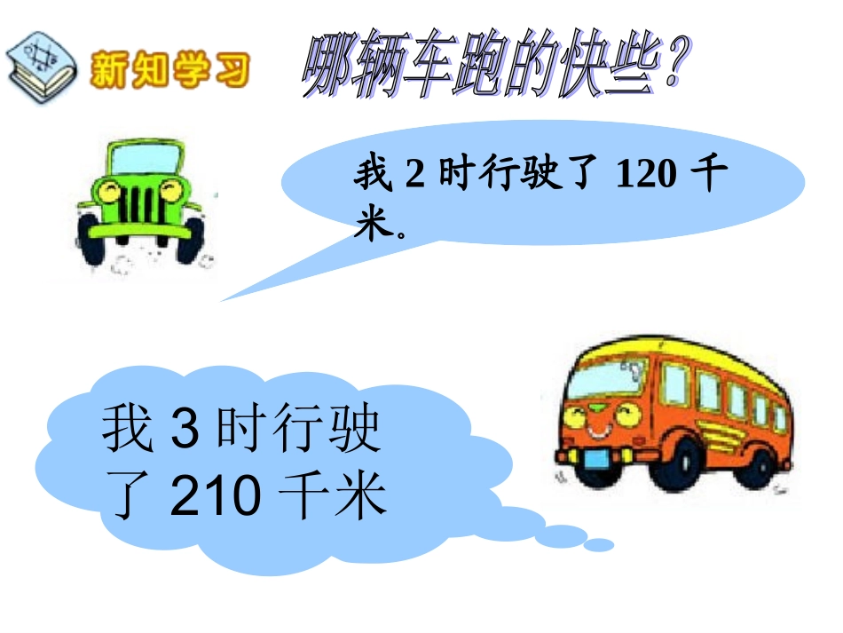 四年级课件(速度、时间与路程的关系)_第2页