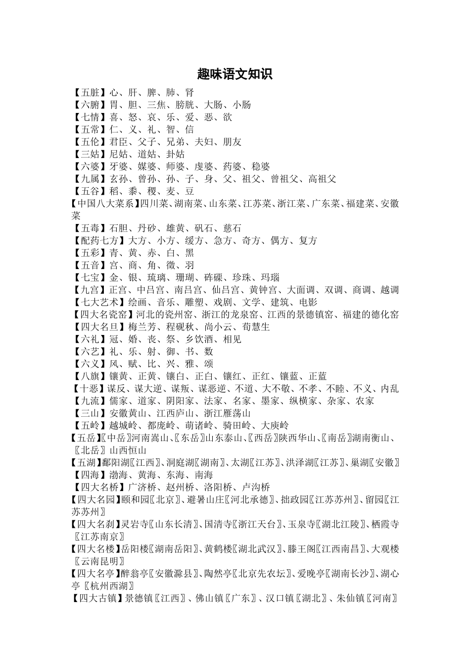 趣味语文知识_第1页