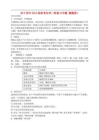化学与STSE的关系