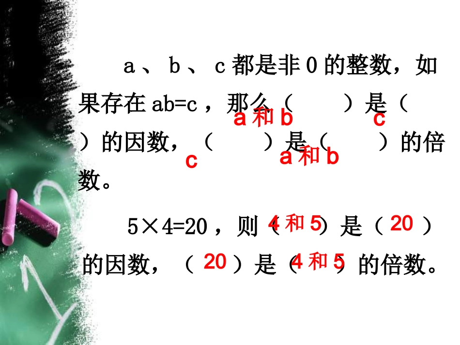 五年级数学因数和倍数PPT课件_第2页