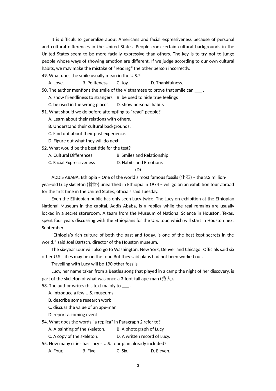2013年高考英语试题分类汇编__阅读_第3页