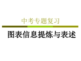 中考复习--图表信息提炼与表述