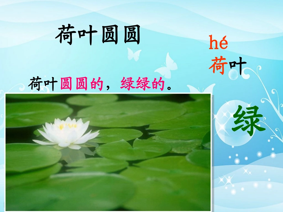 人教版一年级荷叶圆圆_第2页