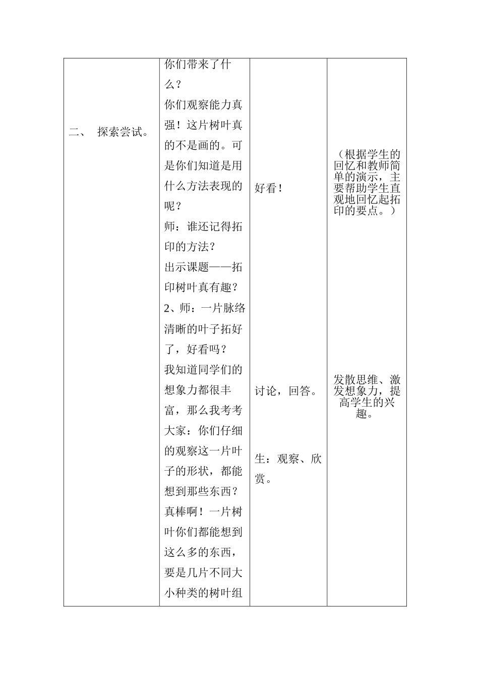 《拓印树叶真有趣》教案_第2页