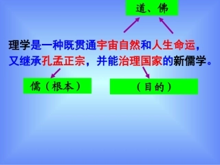 文化史第四课程朱理学