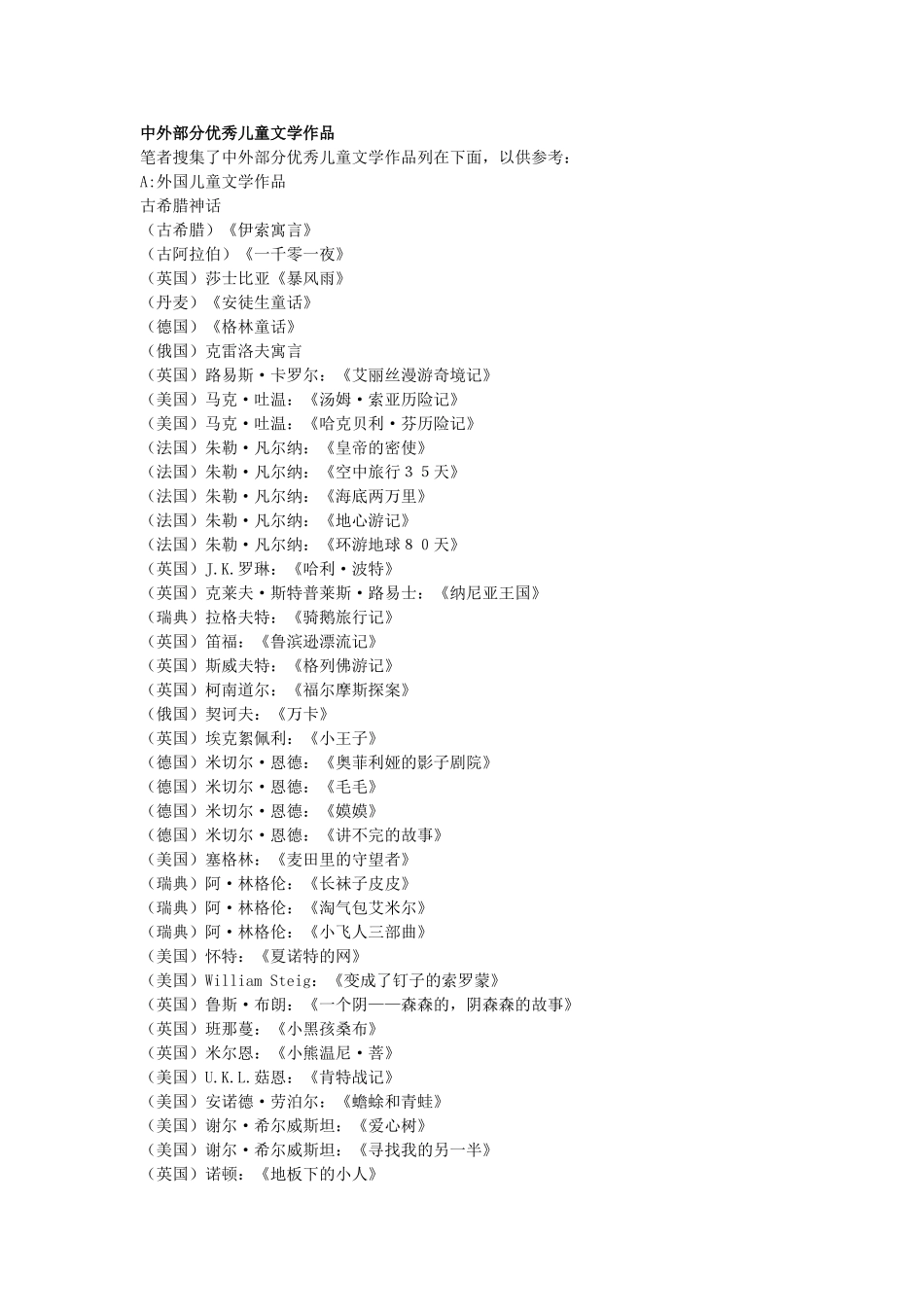 儿童文学名著_第1页