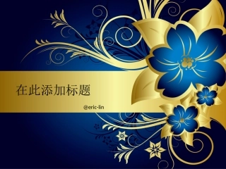 【Eric-lin】深蓝欧式花纹背景模版