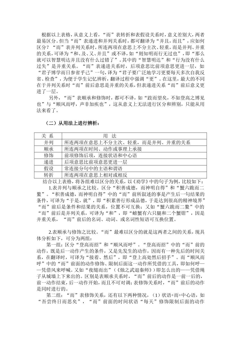 文言虚词“而”之高效辨析_第2页