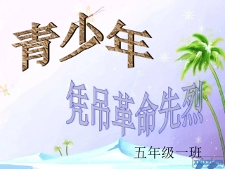 青少年凭吊革命先烈主题班会
