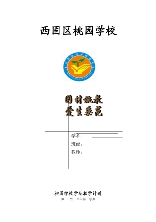 桃园学校备课本样板