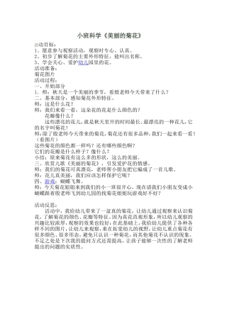 科学《美丽的菊花》