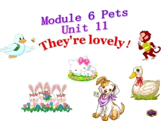 广州版小学三年级英语下册unit11They'relovely