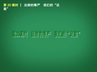 （回归课本）2014届中考政治第一轮概括《九年级全一册法律的尊严我们的“议案”》（书本考点聚焦+典例拓展提升）课件教科版