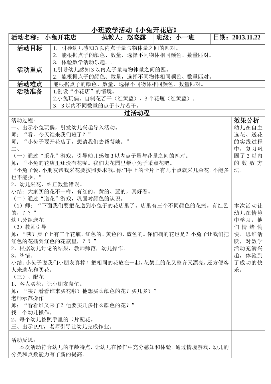 小班数学《小兔开花店》_第1页