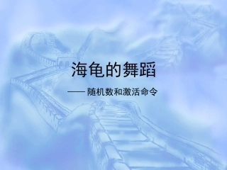 随机数和激活命令