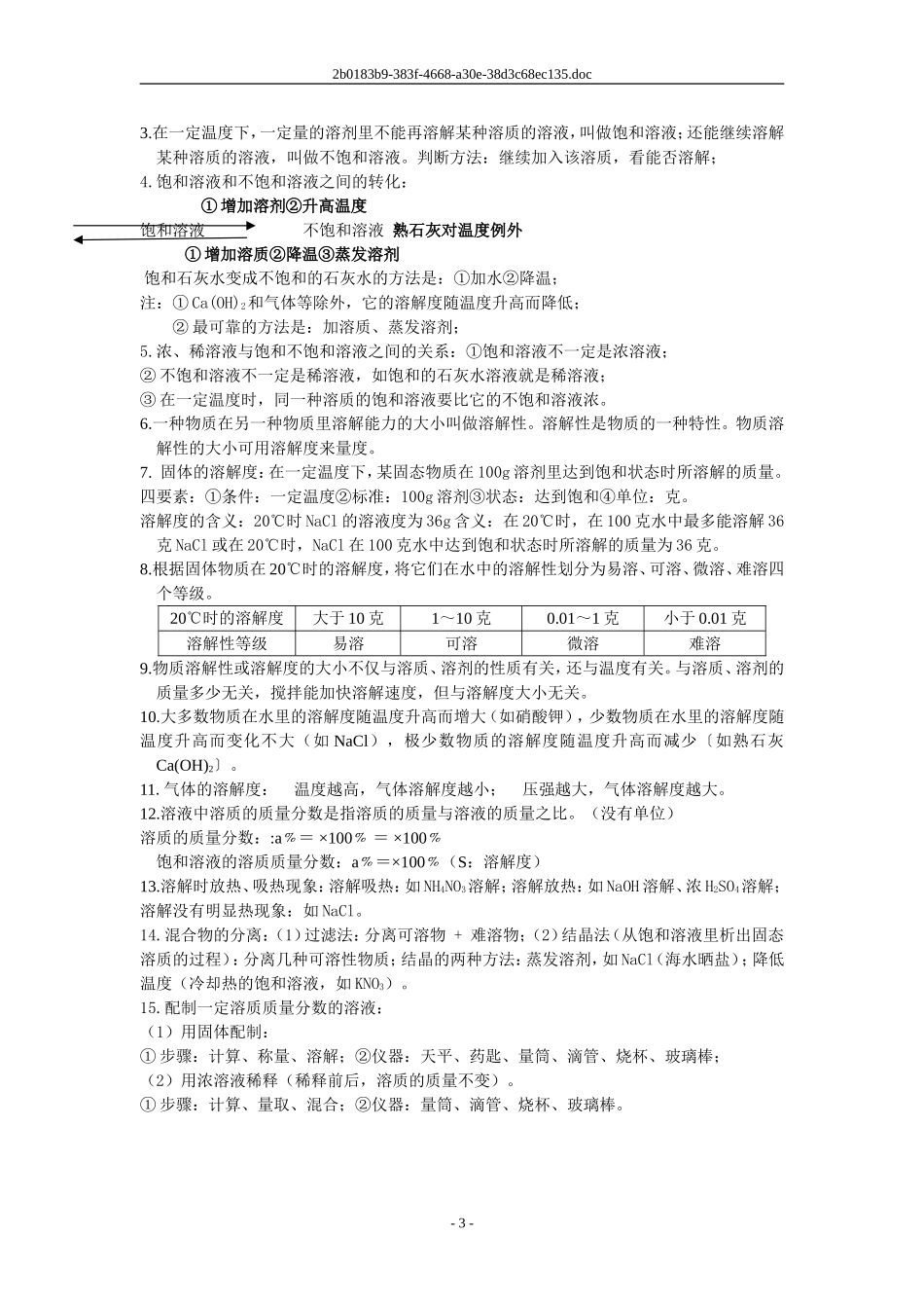 初中九年级化学知识点概括精编之基本概念和原理_第3页
