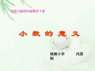 《小数的意义》课件