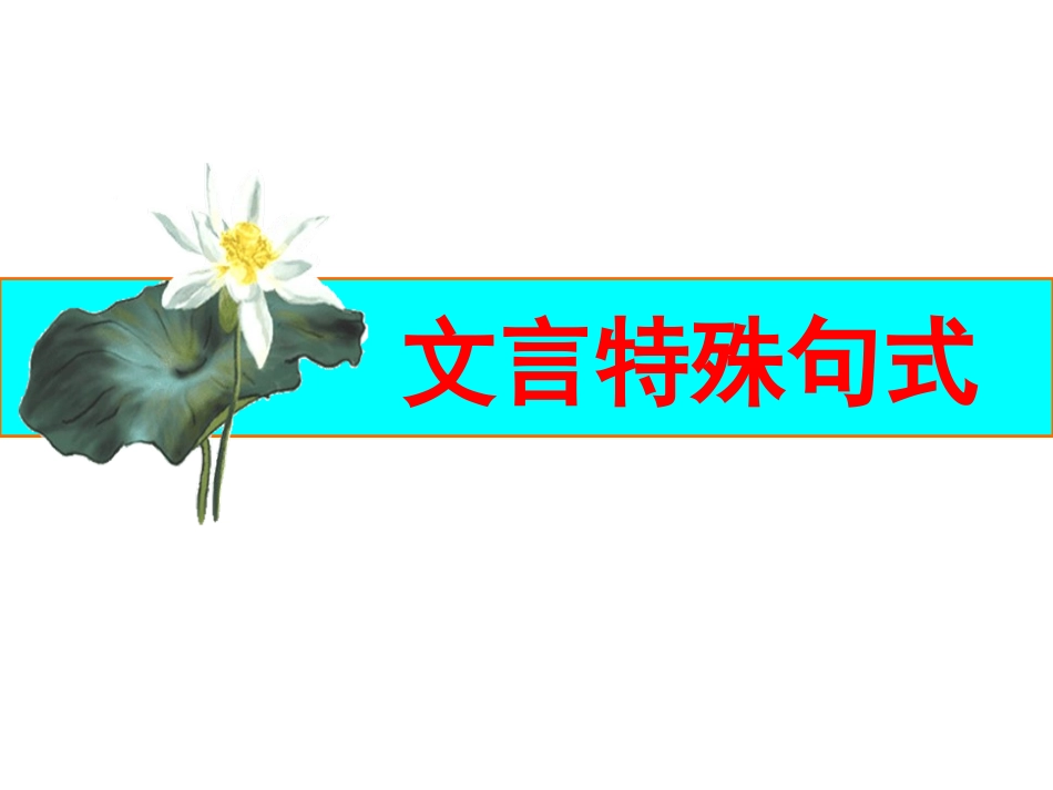 文言特殊句式_第1页