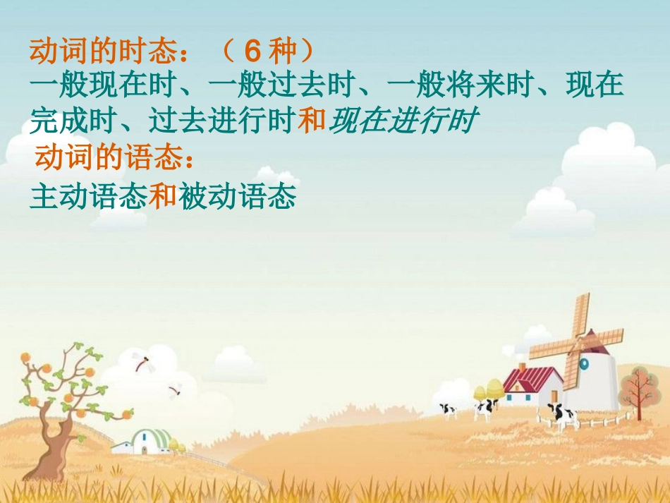 复习九动词的时态和语态_第2页