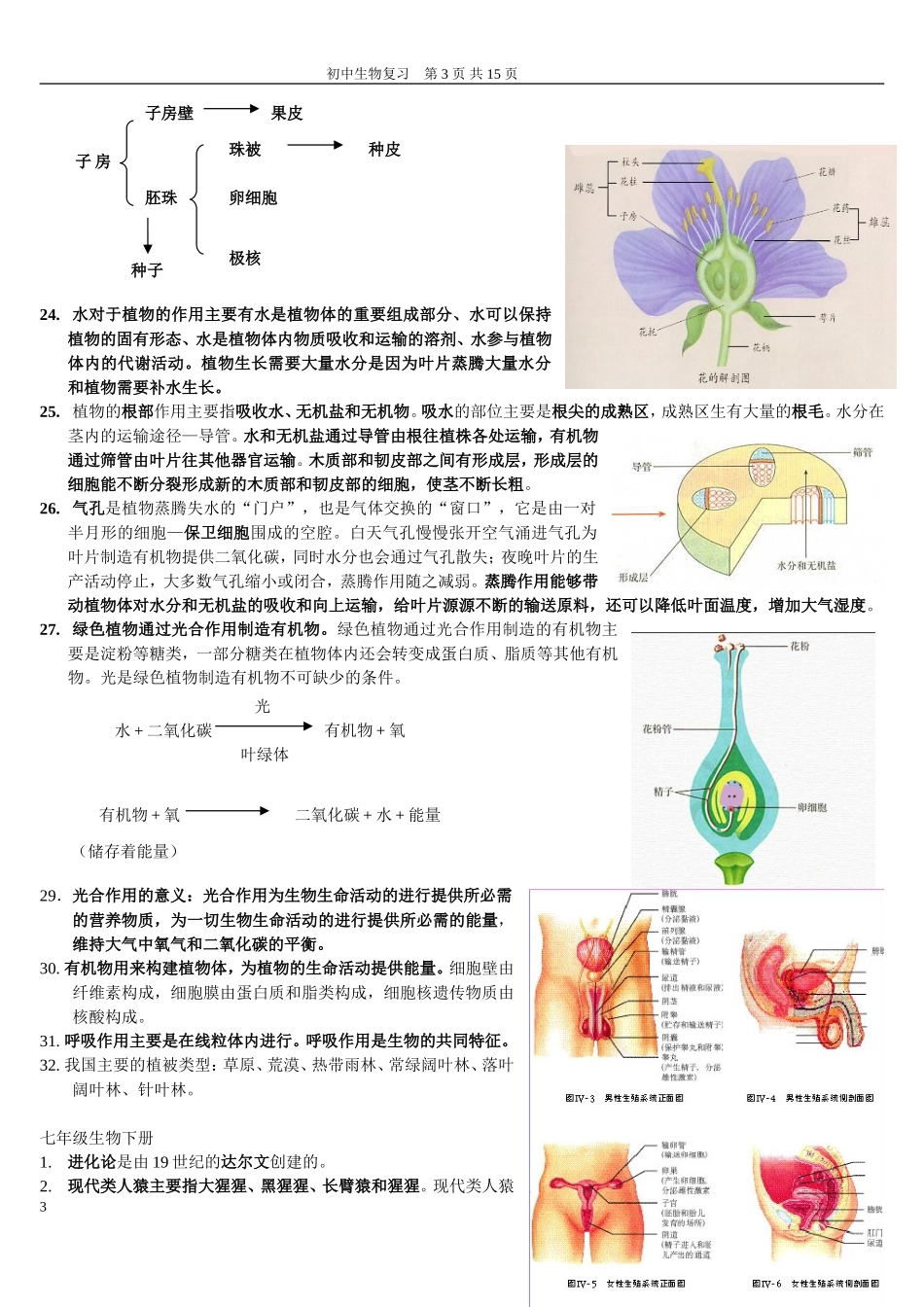 初中生物总复习资料{超全}[1]_第3页