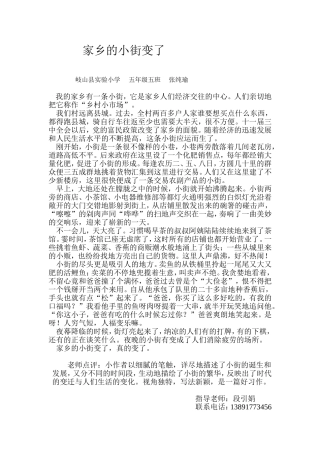 家乡的小街变了